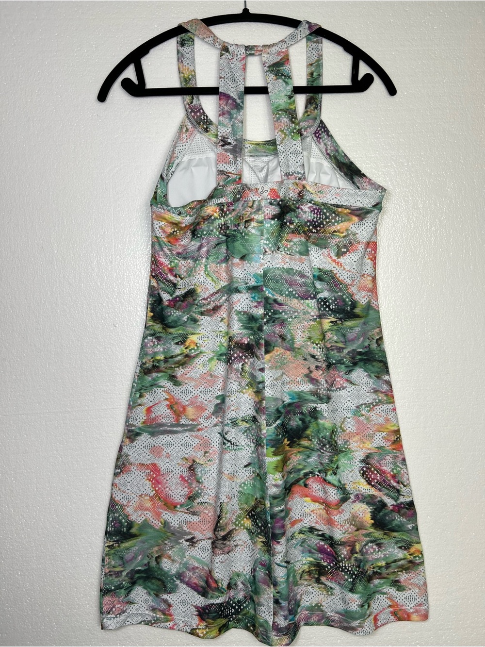 Prana Cantine Dress Floral Built In Bra Stretch Active Dress size M - Picture 3 of 6